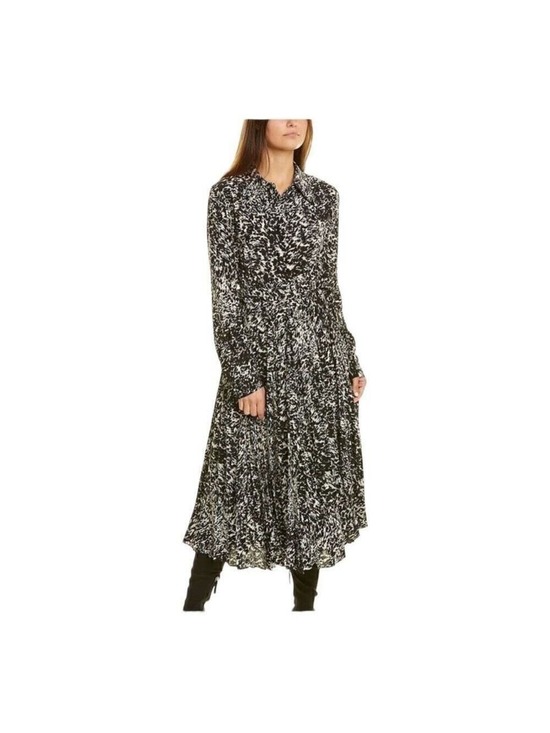 Michael Kors Dresses & Skirts - Michael kors collection Black and White Speckled Pony Print Shirtdress Size 4 NW